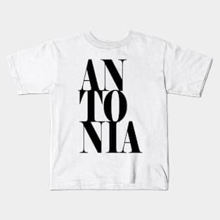 Antonia Girls Name Bold Font Kids T-Shirt